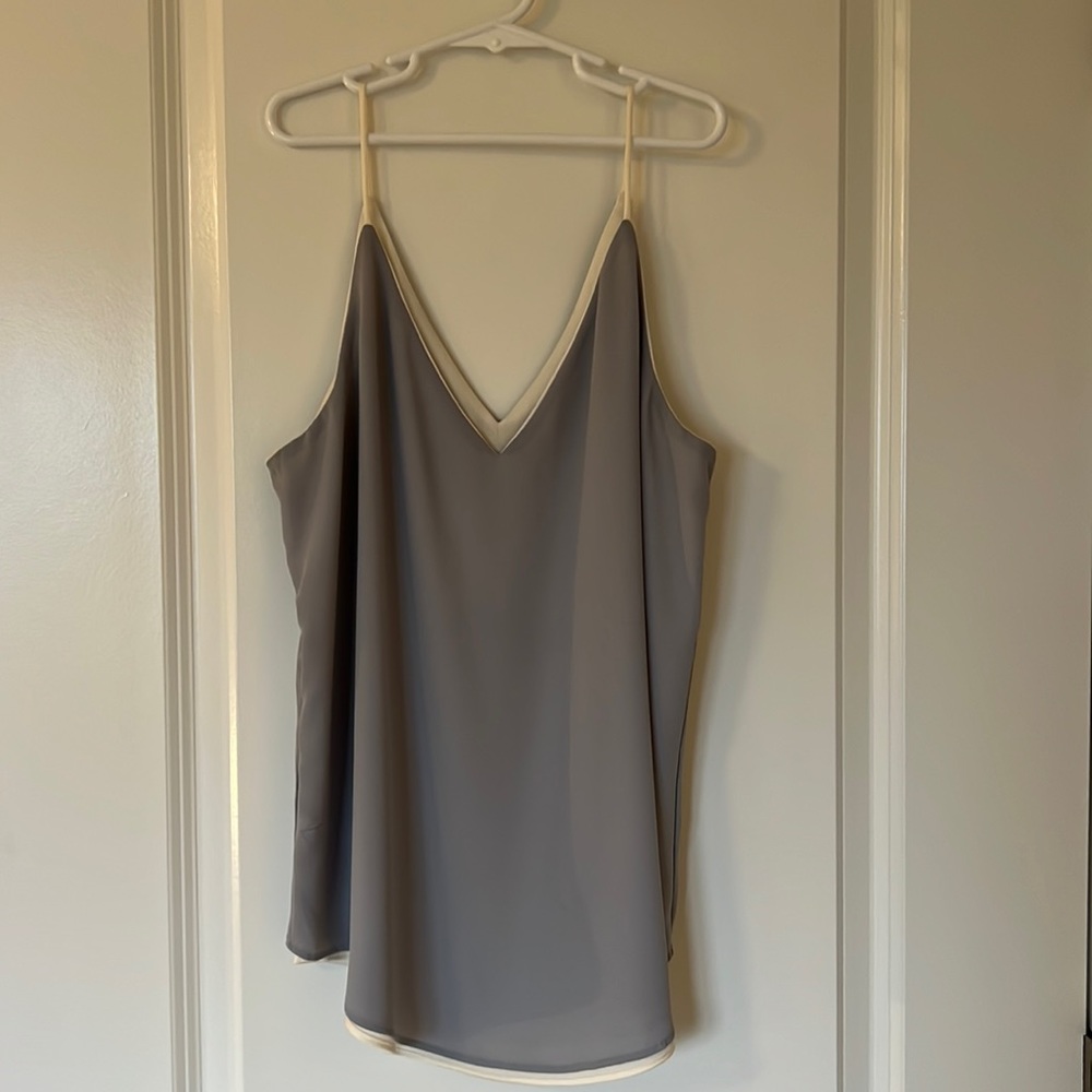 Express Reversible Gray & White Camisole Tank S